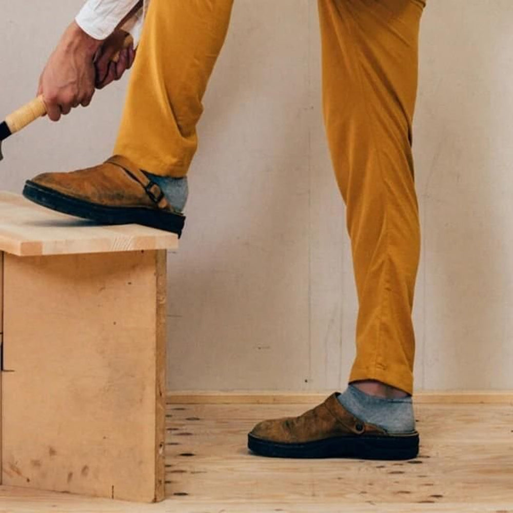 Franceesentiel- Pantoufles en cuir pour hommes – Confort orthopédique et luxe du cuir véritable