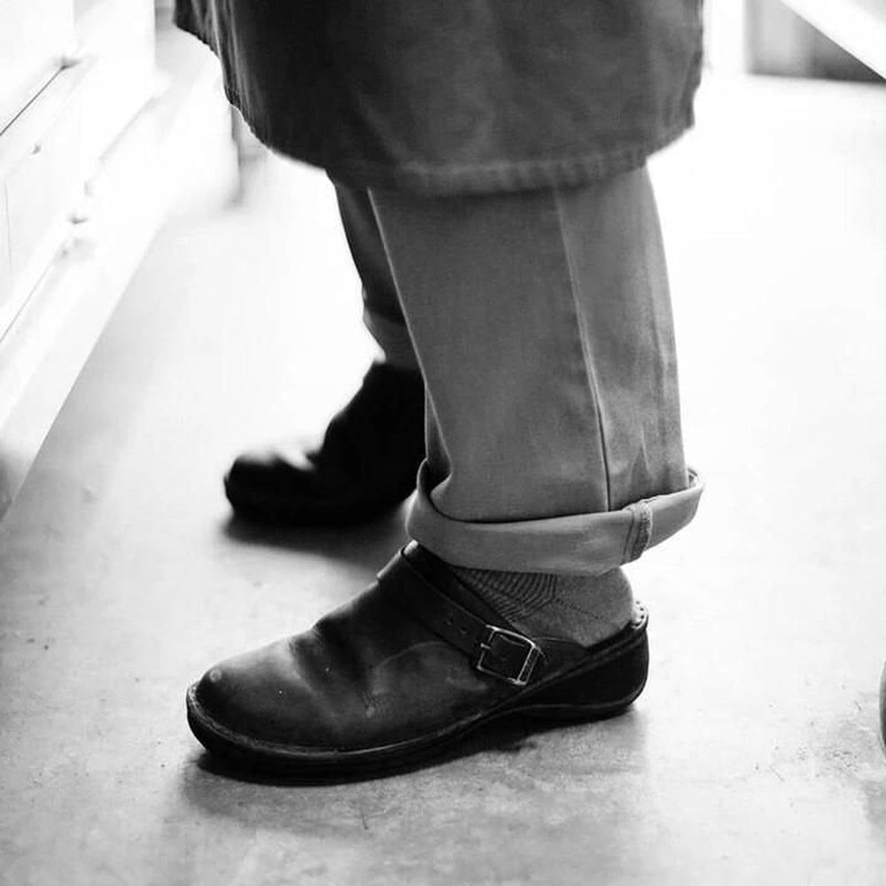 Franceesentiel- Pantoufles en cuir pour hommes – Confort orthopédique et luxe du cuir véritable