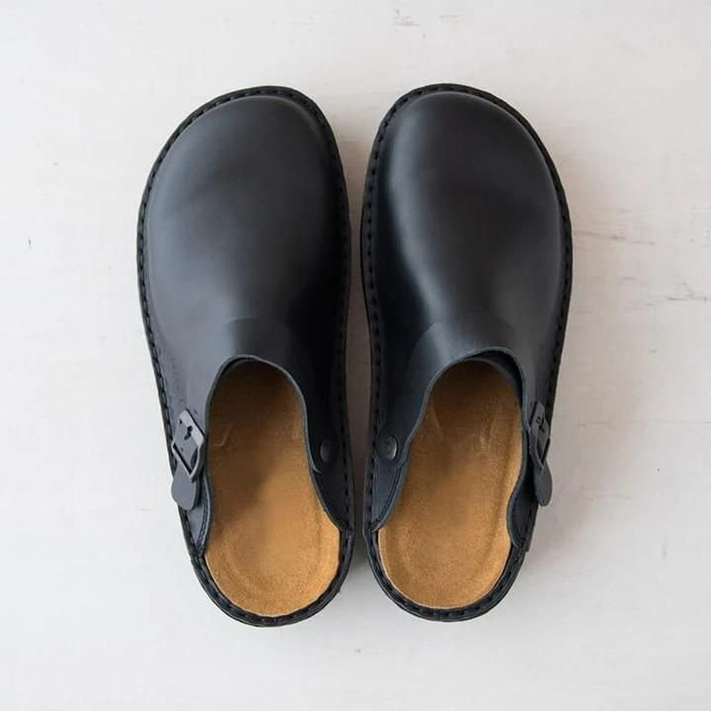 Franceesentiel- Pantoufles en cuir pour hommes – Confort orthopédique et luxe du cuir véritable